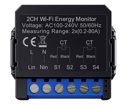 Inteligentny sterownik Avatto Inteligentny dwukierunkowy licznik energii  WiFi WPM16-2